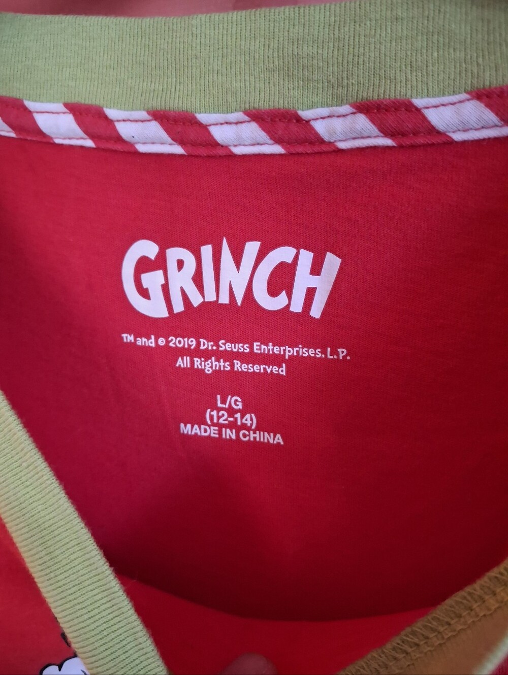 GRINCH CHRISTMAS TOP WOMENS L (12-14) "DON'T BE A GRINCH" Dr SEUSS LONG SLEEVE - Picture 3 of 6